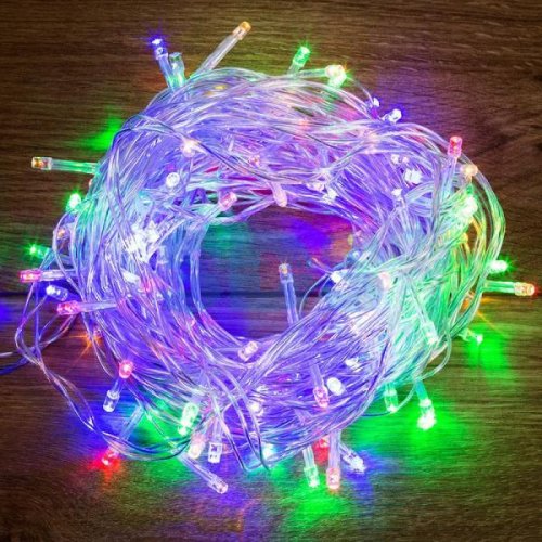 Гирлянда "Твинкл Лайт" 10 м, прозрачный ПВХ, 80 LED, цвет Мультиколор IP20 -20C
