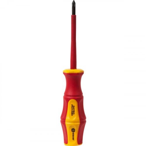 Отвертка диэлектрическая КОБАЛЬТ Ultra Grip PH-2х100 мм CR-V, двухкомп. рук.
