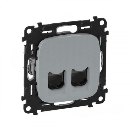 VLN-a АЛЮ Роз 2х RJ45 Cat6 UTP алюминий