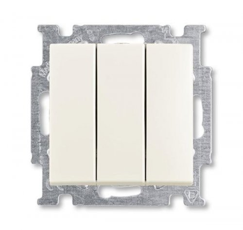 ABB BJB Basic 55  Шале (бел) Выключатель 3-клавишный, 16А