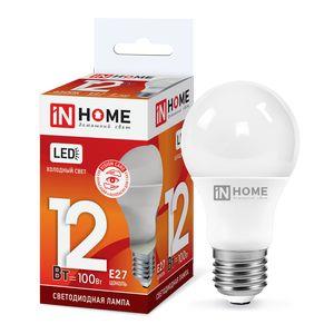 АКЦИЯ !! Лампа 12Вт LED-A60-VC 230В Е27 6500К 1080Лм IN HOME