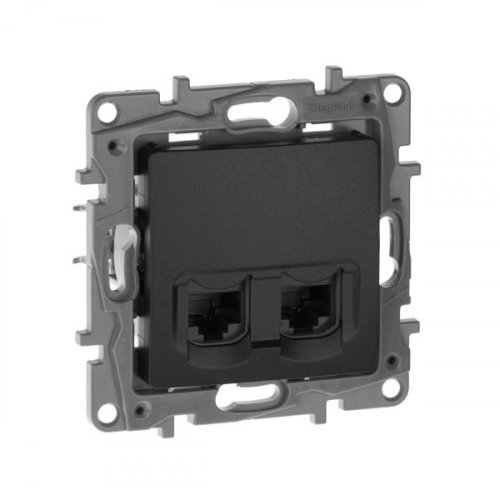 Розетка RJ45х2  кат.5e UTP ETIKA АНТР