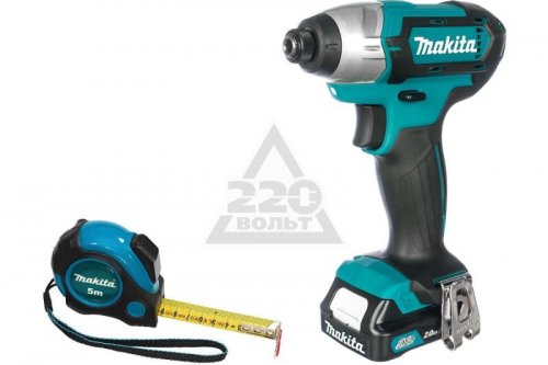 Шуруповерт ударн.акк.MAKITA TD110DWAE (10.8 В, 110нм, 1 кг, 2акк.Li-ion.2 Ah. кейс)