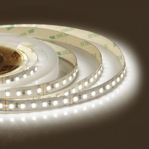 Лента 24В, 16Вт/м, smd2835, 120д/м, IP20, 1500Лм/м, 10мм, 5м, т/б, 4000К. APEYRON