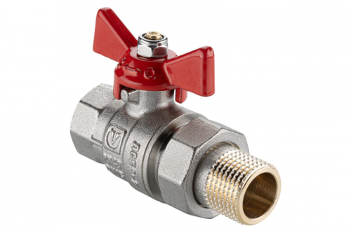 VALTEC BASE-ГОСТ Кран шаровой со сгоном, бабочка вн.- нар. DN15, PN40, 1/2