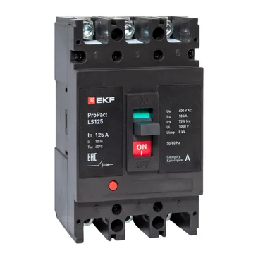 EKF Автоматический выключатель LS125 18кА 3P 125А ProPact