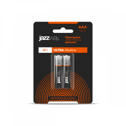 LR03/ААА Батарейка LR03 JAZZway ULTRA Alkaline BL- 2 ЦЕНА за 1шт (2шт. блистер)