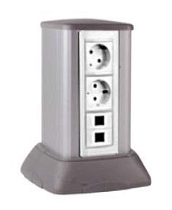 Миниколонна алюминиевая 0.25м, цвет чёрный DKC