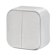 Quteo Белый Выключатель 10A 2клав Legrand