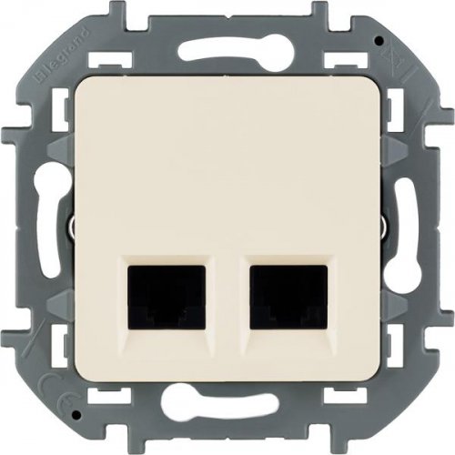 INSPIRIA - слон.кость Розетка компьютерная 2ХRJ45 5e UTP 