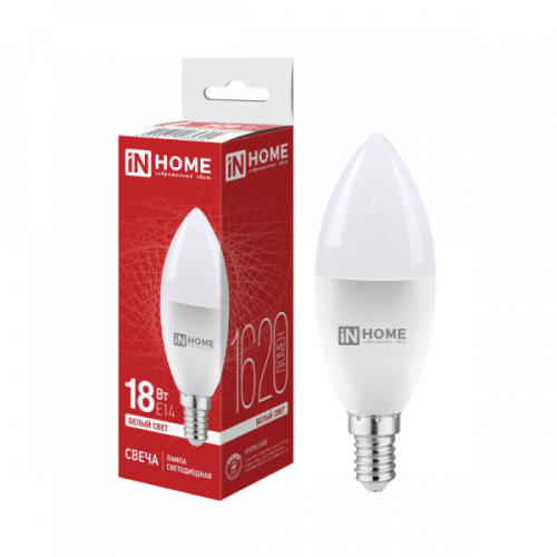 Лампа 18w LED-СВЕЧА-VC 18Вт 230В E14 4000K 1620Лм IN HOME