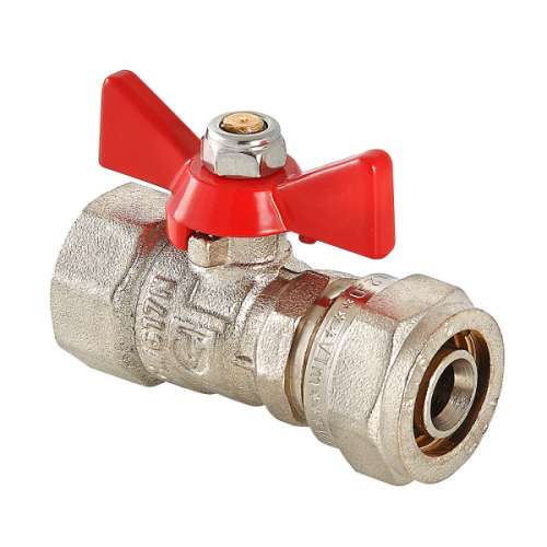 Компрессионный кран шаровый 16х1/2"М внутр Vt.342.N.1604 Valtec
