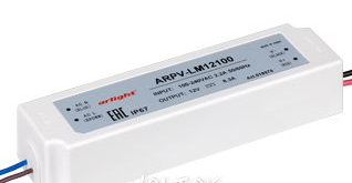 Распродажа! Блок питания 100W 12V IP67 ARPV-LM12100 (12V, 8.3A, 100W). 190x52x37мм,