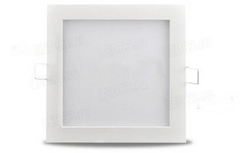 Распродажа! Светильник MS110x110-7W  БЕЛЫЙ 6000K  400-500лм 120°. 110x110x14мм 220VAC  серебристый