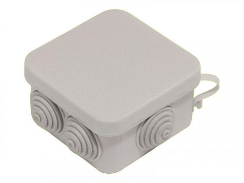 Коробка 70x70x40 распаячная открытой установки с втулками, IP55 Hegel