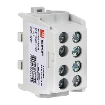 Клемма распределительная КСР с двойным винтом 2x35/2x25 серая EKF PRO