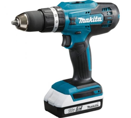 Дрель акк.MAKITA DF488DWE (18 В, БЗП.13мм, 2ск, 42нм, 2акк.Li-ion.1.5Ач, 1.7кг,кейс)
