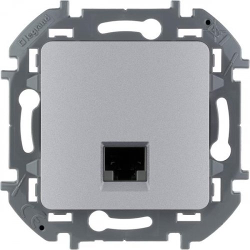 INSPIRIA - алюминий Розетка компьютерная RJ45 5e UTP 