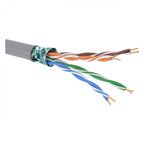 Кабель DKC витая пара экранированная кат. 5E F/UTP, 4 пары, нг(А)-HF, цвет серый