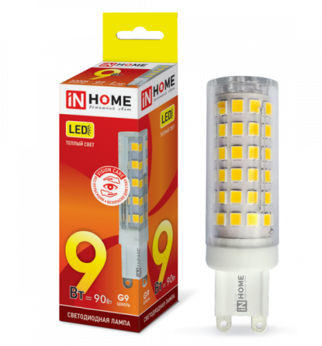 Лампа 9w LED-JCD-VC 230В G9 3000К 810Лм IN HOME !!