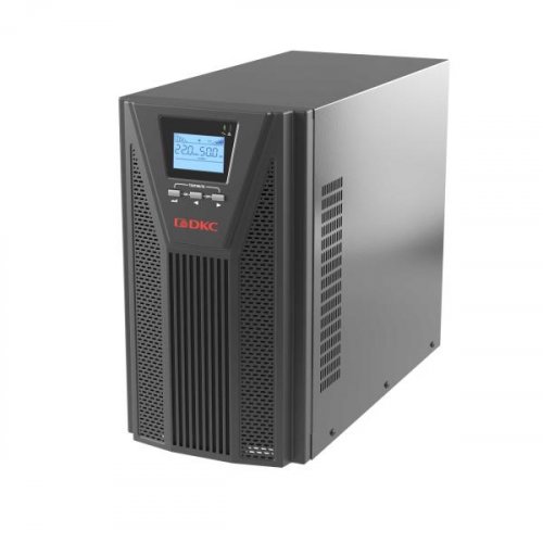 Онлайн ИБП ДКС серии Small Tower, 3000 ВА/2700 Вт, 1/1, 4xSchuko, EPO,USB, RS-232, RJ45, з/у 1А, 8x7