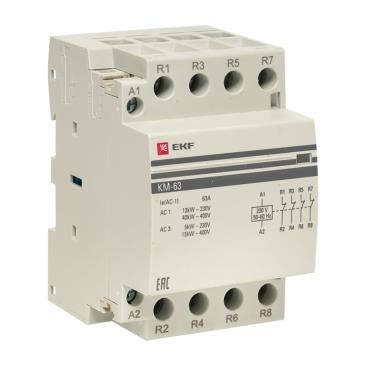 Контактор модульный КМ 63А 4NC (3 мод.) EKF