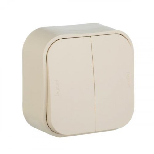 Quteo Слоновая кость Выключатель 10A 2клав Legrand