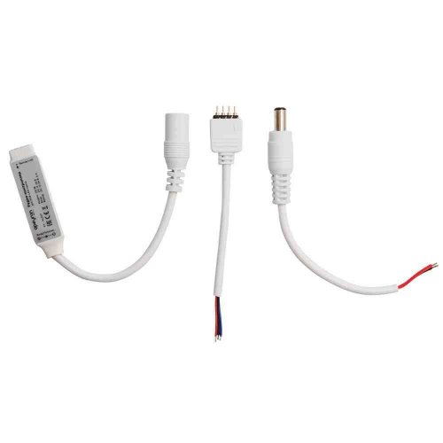 Мини-контроллер RGB 12/24В, 72/144Вт, IP33, 3канала*2 А, RF, пульт кноп., 50*13*4мм APEYRON