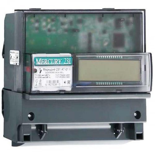 3-ф счетчик Меркурий 231 АТ-01 I,  5-60А DIN 9мод..ЖКИ инфр. порт, многотарифный