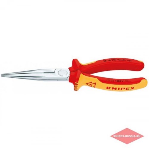 Длинногубцы изолированные прям. 200 мм "Knipex"  1000 V