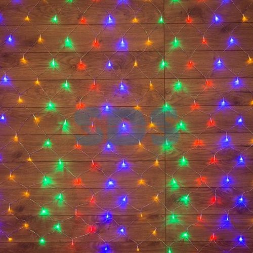 Гирлянда "Сеть" 1,8х1,5м,  IP20 -20С, прозрачный ПВХ, 180 LED Мультиколор