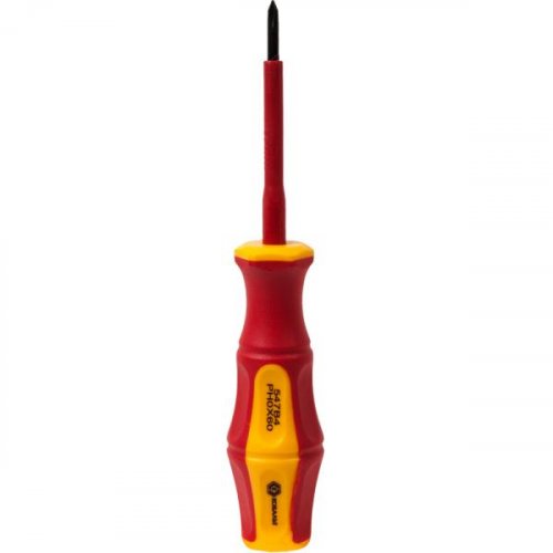 Отвертка диэлектрическая КОБАЛЬТ Ultra Grip PH-0х60мм CR-V, двухкомп. рук.