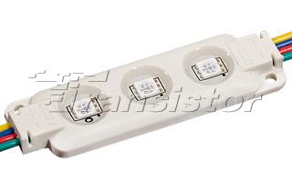 Модуль герм. линейн. RGB  0,72W DC12V IP65 LM5050-3 68х20х6мм 20шт на проводе