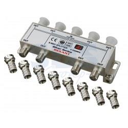 ДЕЛИТЕЛЬ (05-6105) ТВ краб 8+9 шт. F "BOX" "Silver" Rexant
