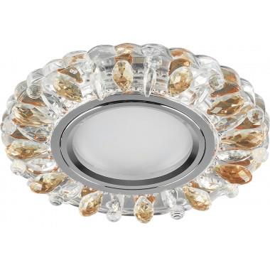 Распродажа! Светильник встраиваемый Feron с белой LED подсветкой CD916 потолочный MR16 G5.3 прозрачн