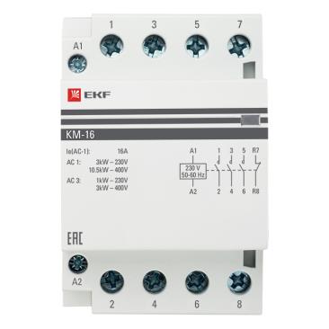 Контактор модульный КМ 16А 2NО+2NC (3 мод.) EKF
