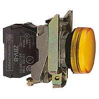 Сигнальная лампа желтая 220V в сборе