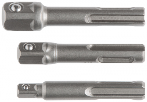 набор АДАПТЕР С SDS-PLUS на ГОЛОВКУ 1/4"; 3/8"; 1/2 3шт