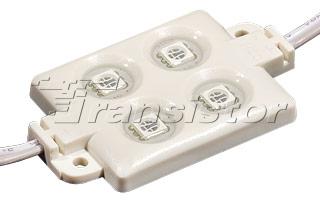 Модуль герм. квадр. Зеленый 1,065W 12V Green IP65 ARL-LM5050-4 53х33,2х5,9мм 20шт на проводе
