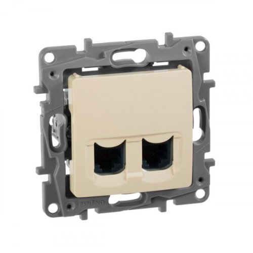 Розетка RJ45х2  кат 5eUTP ETIKA СЛНК
