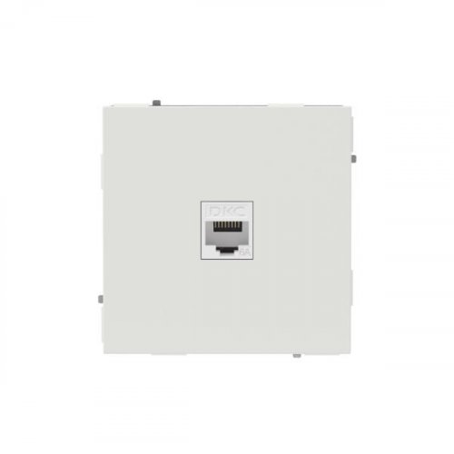 Компьютерная розетка RJ-45 без шторки, кат.6А одинарная,KANT, белый песок