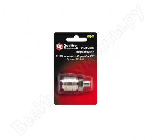 Переходник QUATTRO ELEMENTI  EQ-2 мама EURO - папа 1/4"