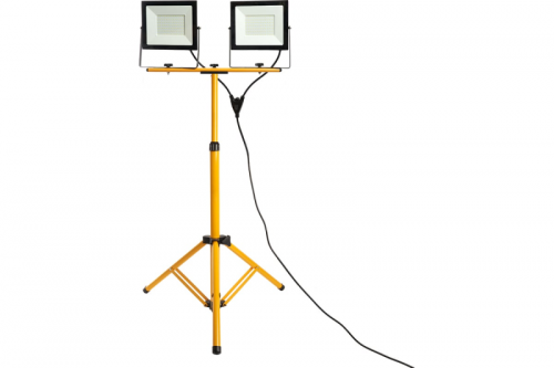 Прожектор на штативе, 2*100W 6400К 230V черный IP65, LL-505 FERON