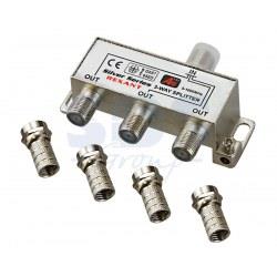 ДЕЛИТЕЛЬ (05-6102) ТВ краб 3+4 шт. F "BOX" "Silver" Rexant