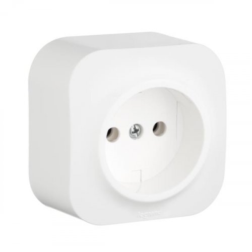 Quteo Белый Розетка 2К без зазем. Legrand