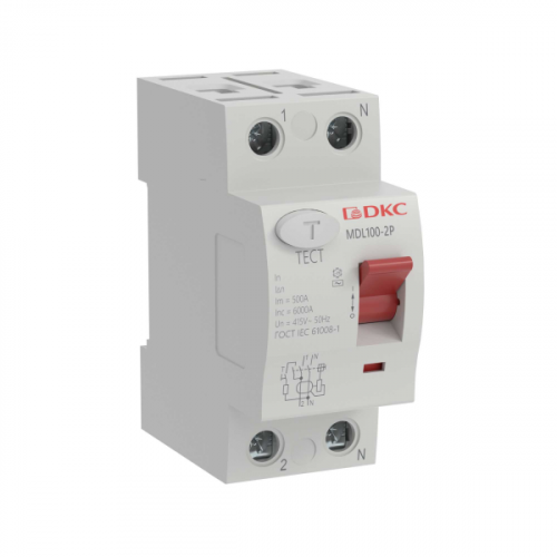 УЗО ВДТ MDL100 2P 30mA 16A тип АС DKC YON MAX