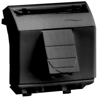 BRAVA  розетка RJ-45, кат.5Е (разъем АМР), черная, 2мод.