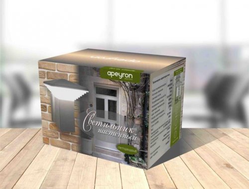 Светильник сд настен. 7Вт 220В 5000K 700Лм IP44 130*130*170мм, графит APEYRON