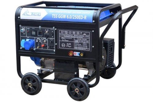 Инверторный бензиновый сварочный генератор TSS GGW 6.0/250ED-R 6кВт 20-230А 1,6-5мм