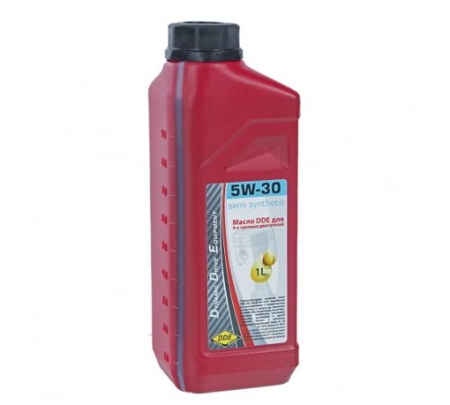 Масло 4-х тактное 5W-30 полусинтетика бензин/дизель DDE ( 1л )